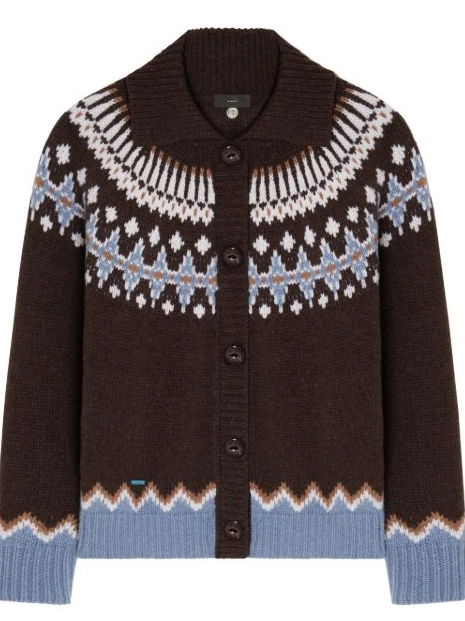 Cheap Women fair isle wool coat cardi Alanui intarsia knit 0818